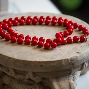 Red Beaded Necklace